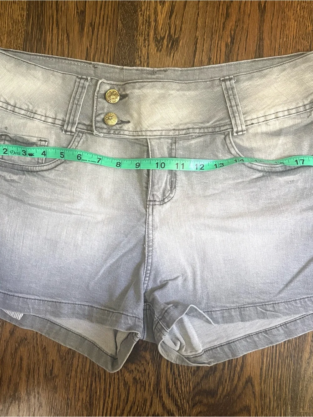High-Waist Light Gray Women’s Denim Shorts